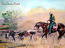 With Cattle - The Dusty Trail by Jennie Scott cairns australia artist